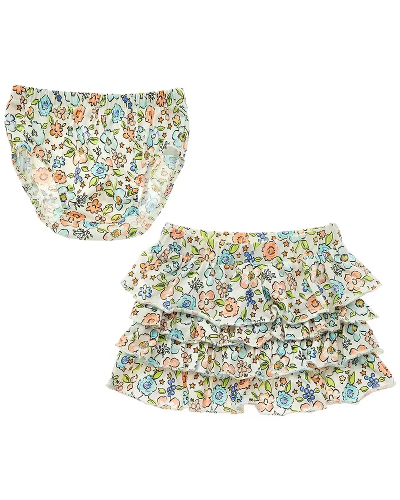 Rockets Of Awesome Floral Ruffle Skirt 1