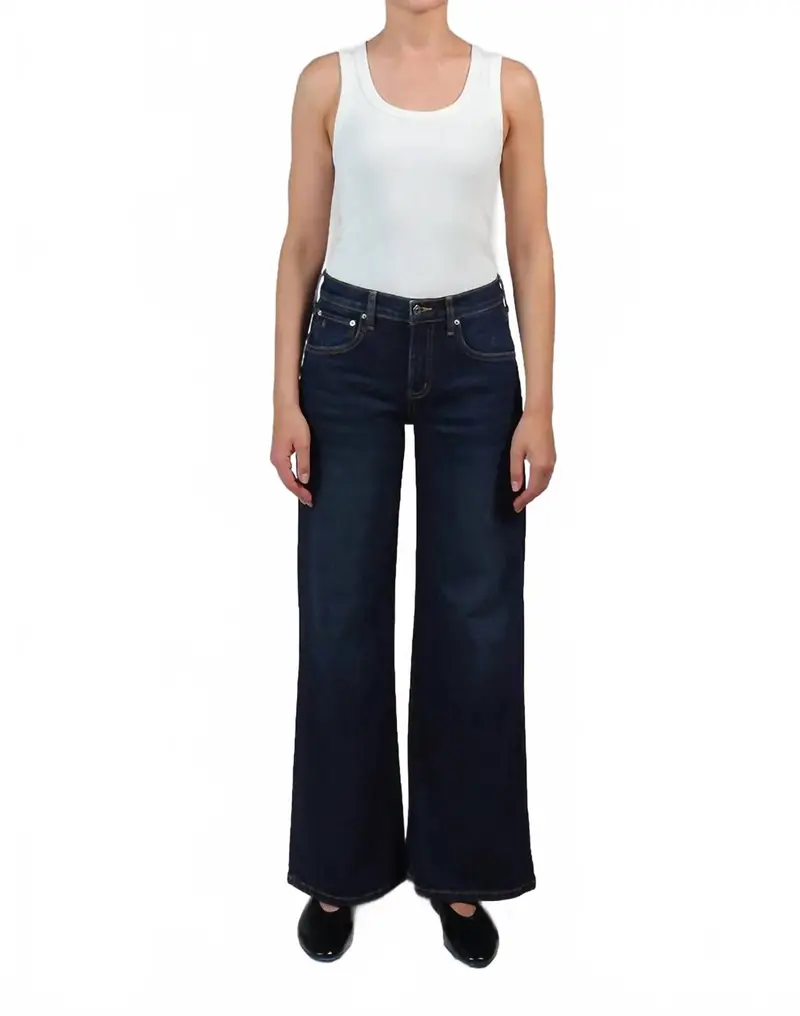 Romi French Wide Leg Pants In Storm Chaser 1