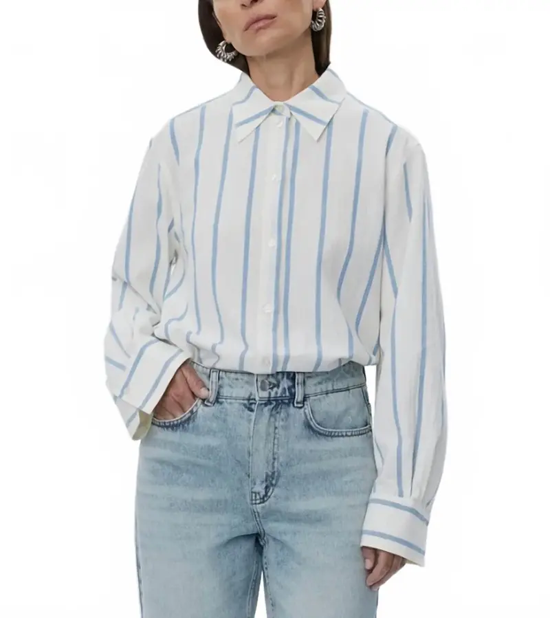 Romy Long Sleeve Shirt In Striped 1