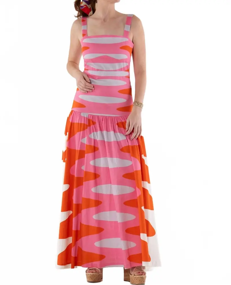 Rosa Cotton Brigitte Dress In Multi 1