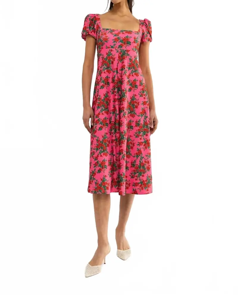 Rosalie Midi Dress In Shrub Rose 1