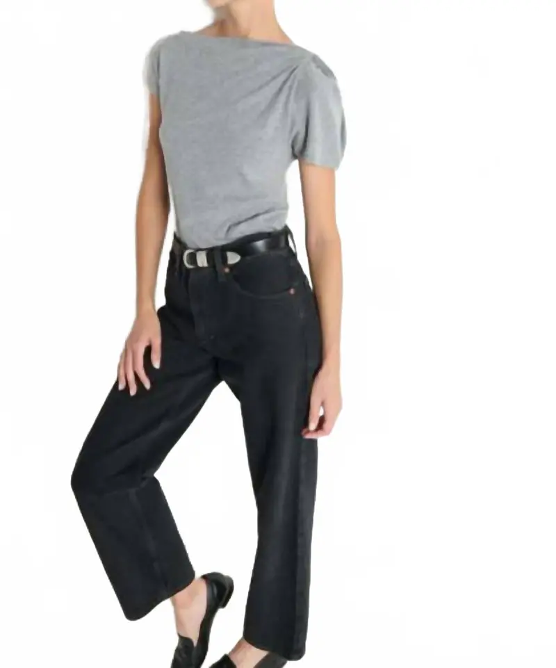 Rosie Knot Top In Heather Grey 1