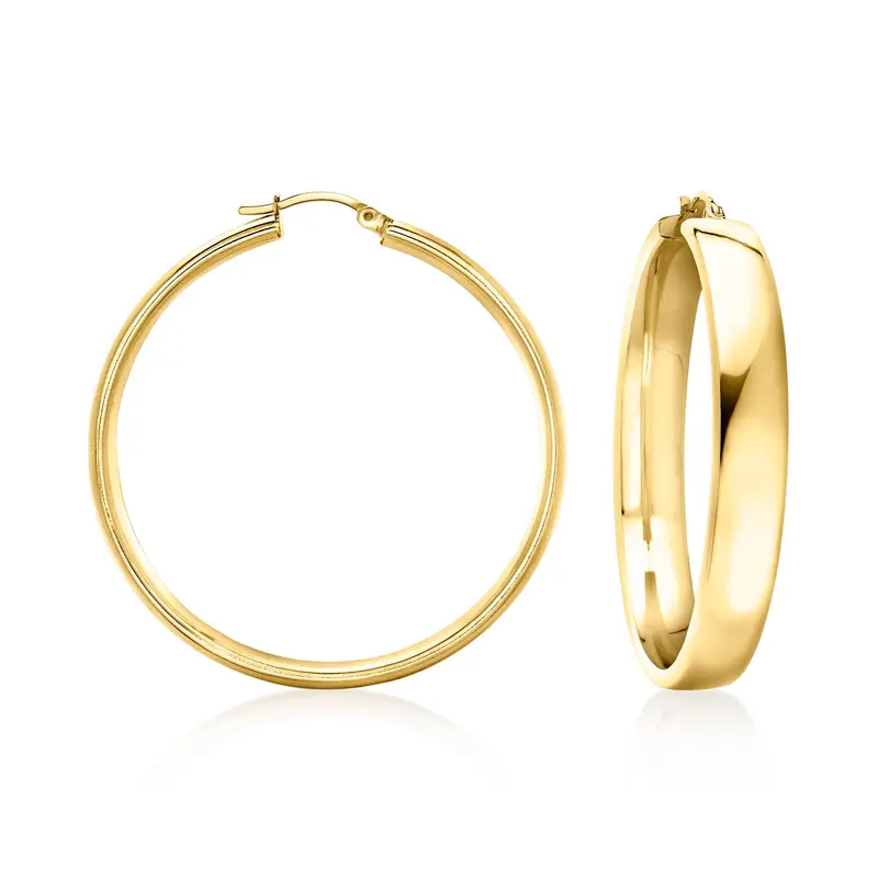 Ross-Simons 14Kt Yellow Gold-Plated Hoop Earrings 1