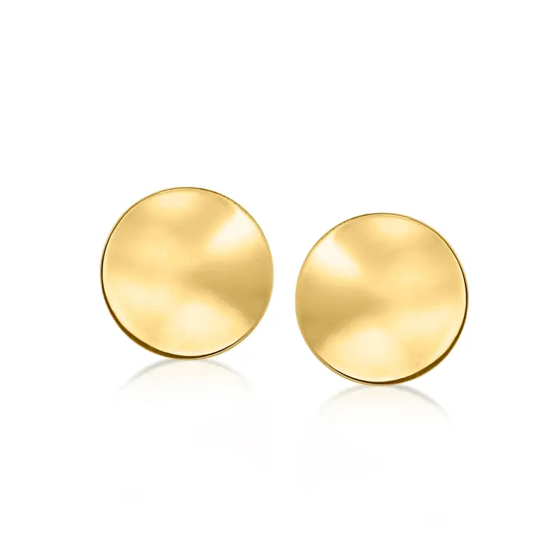 Ross-Simons Italian 10Kt Yellow Gold Disc Earrings 1