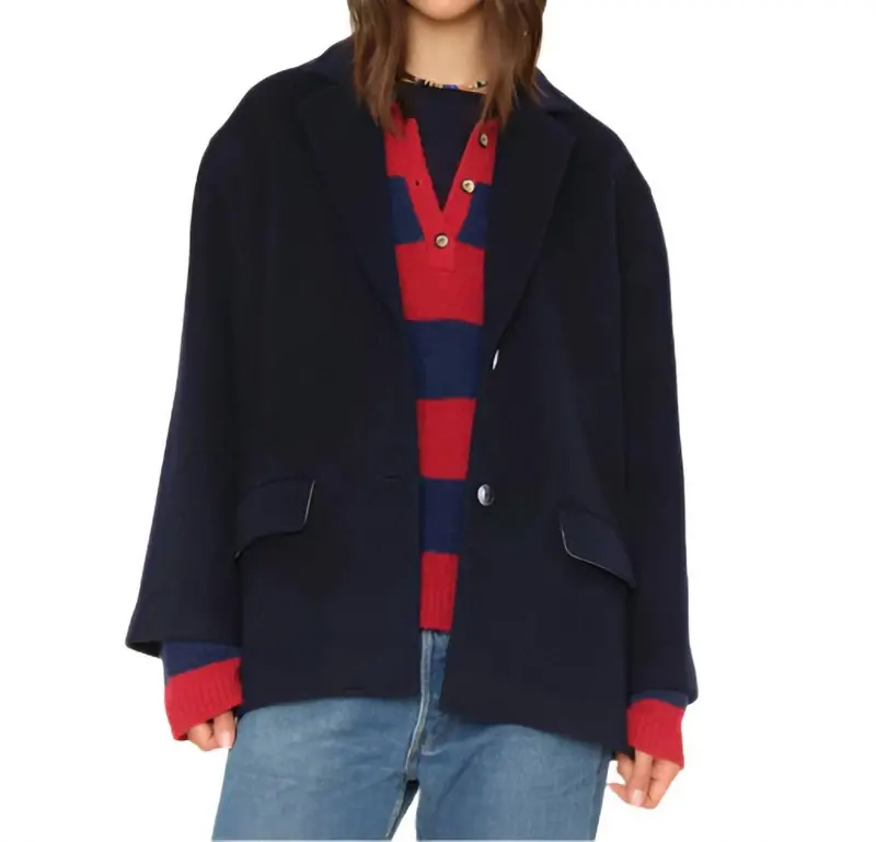 Rowan Jacket In Dark Navy 1