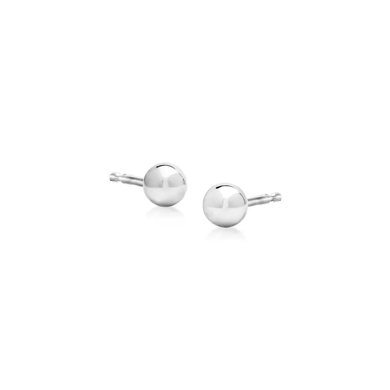 Rs Pure By Ross-Simons 4Mm 14Kt White Gold Ball Stud Earrings 1
