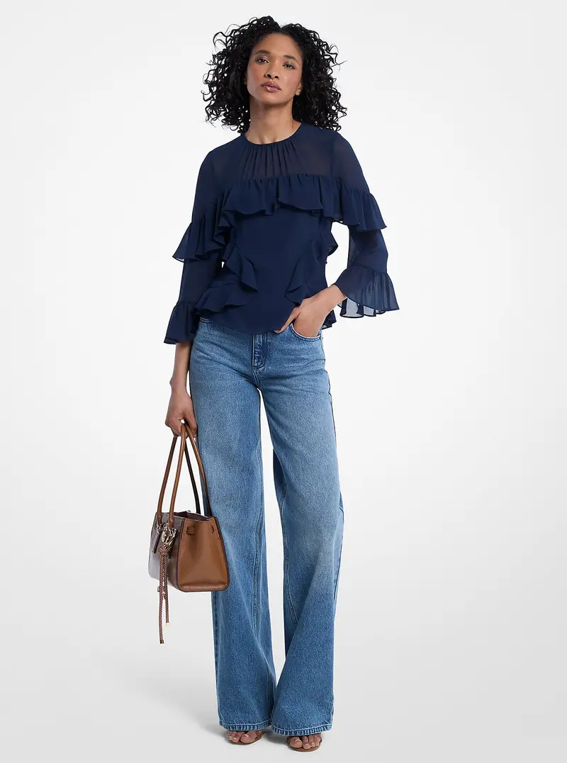 Ruffled Georgette Blouse 1