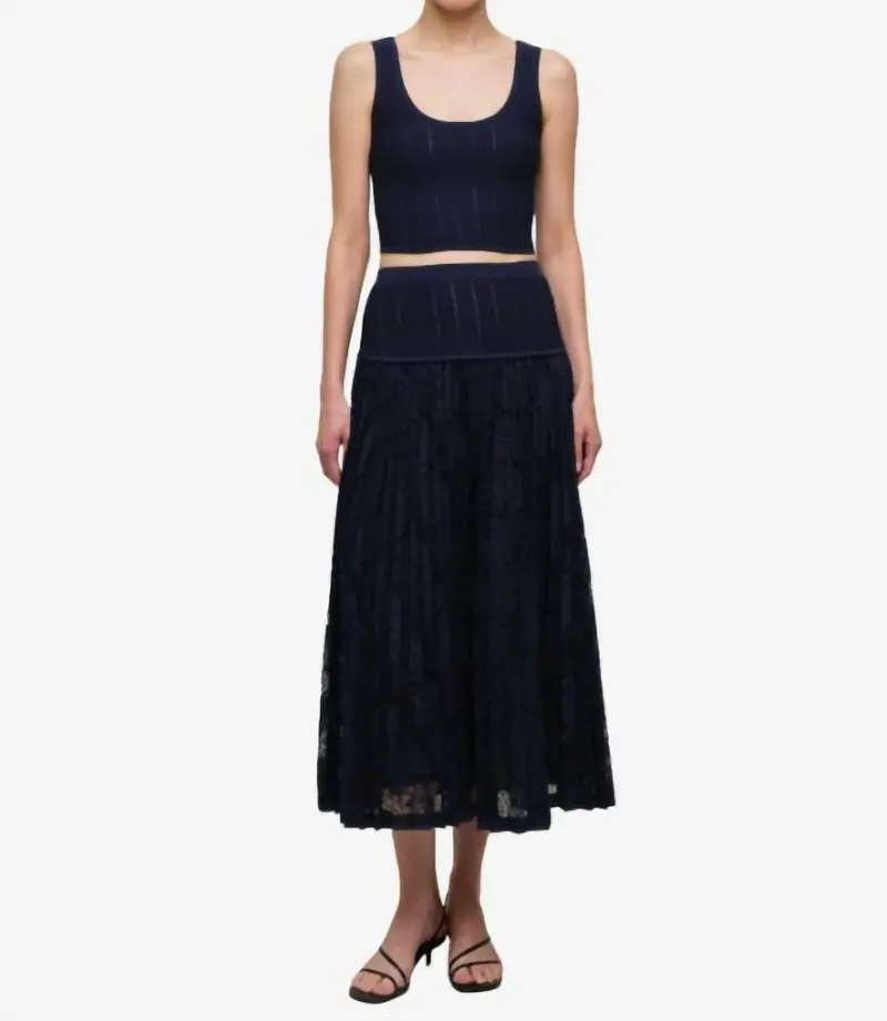 Rylan Knit Tank Top In Midnight 1