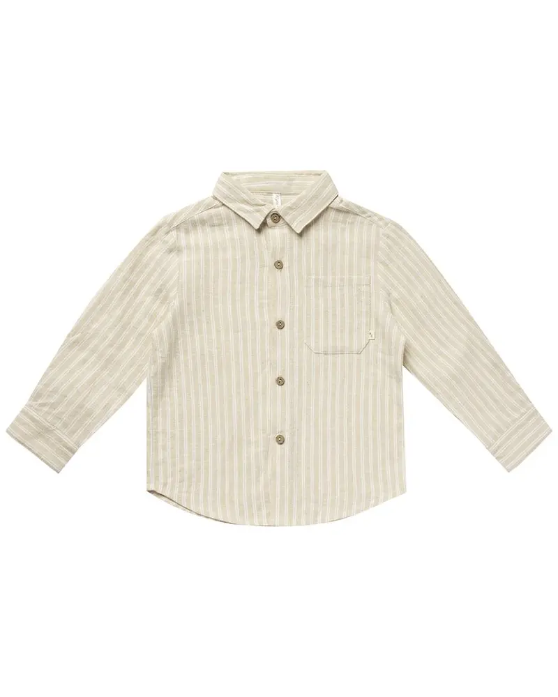 Rylee & Cru Collared Linen-Blend Shirt 1