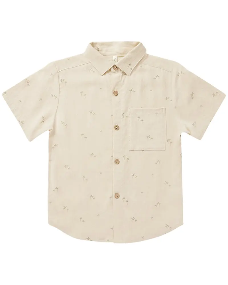 Rylee + Cru Collective Collared Linen-Blend Shirt 1