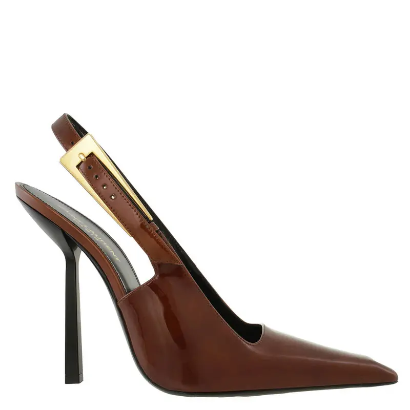 Saint Laurent Patent Leather Lee Slingback Pumps 1