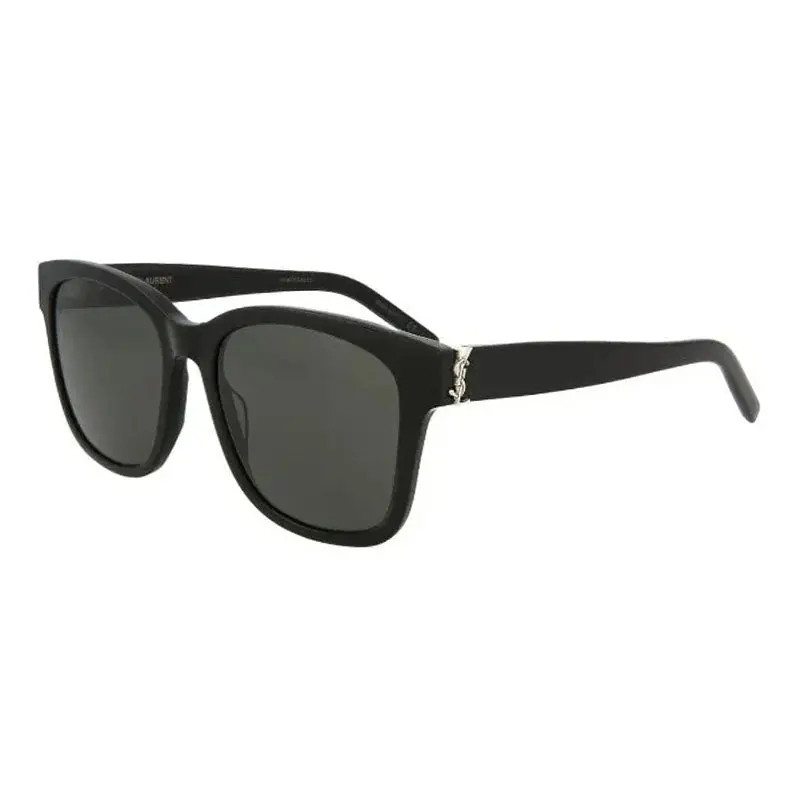 Saint Laurent Sunglasses Cat Eye Full Rim, Shiny Black Frame And Grey Lens Slm68001 1