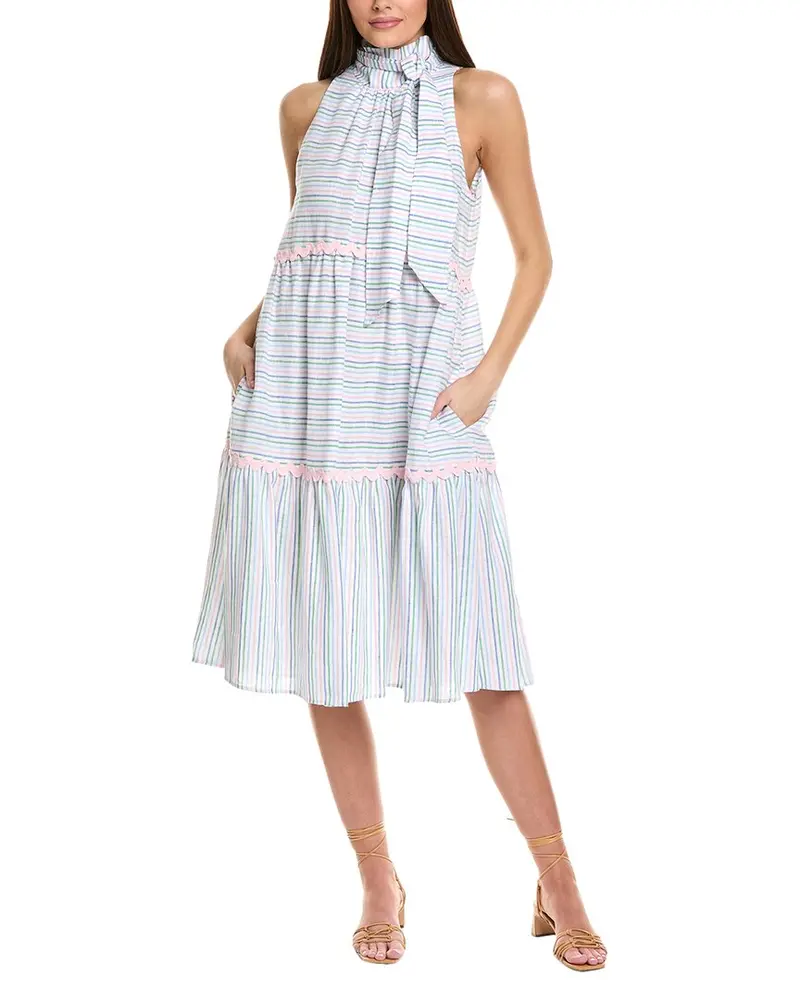 Sara Campbell Brooklyn Linen Midi Dress 1