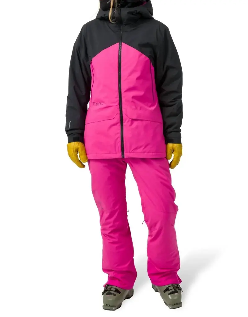 Sarah Insulated Jacket In Black/Dragonfruit 1