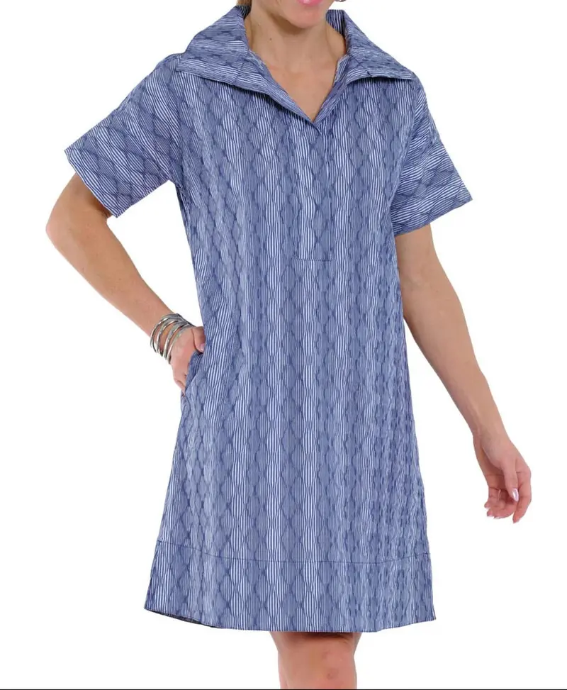 Savannah Mini Dress In Blue Diamond 1