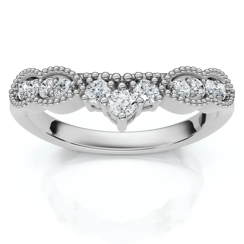 Serina Diamond Wedding Guard Ring 14K Gold Lab Grown 1