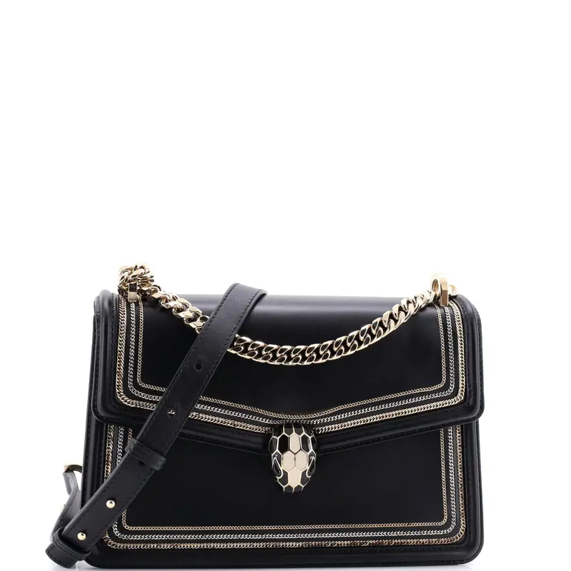 Serpenti Diamond Blast Shoulder Bag Embellished Leather Mini 1