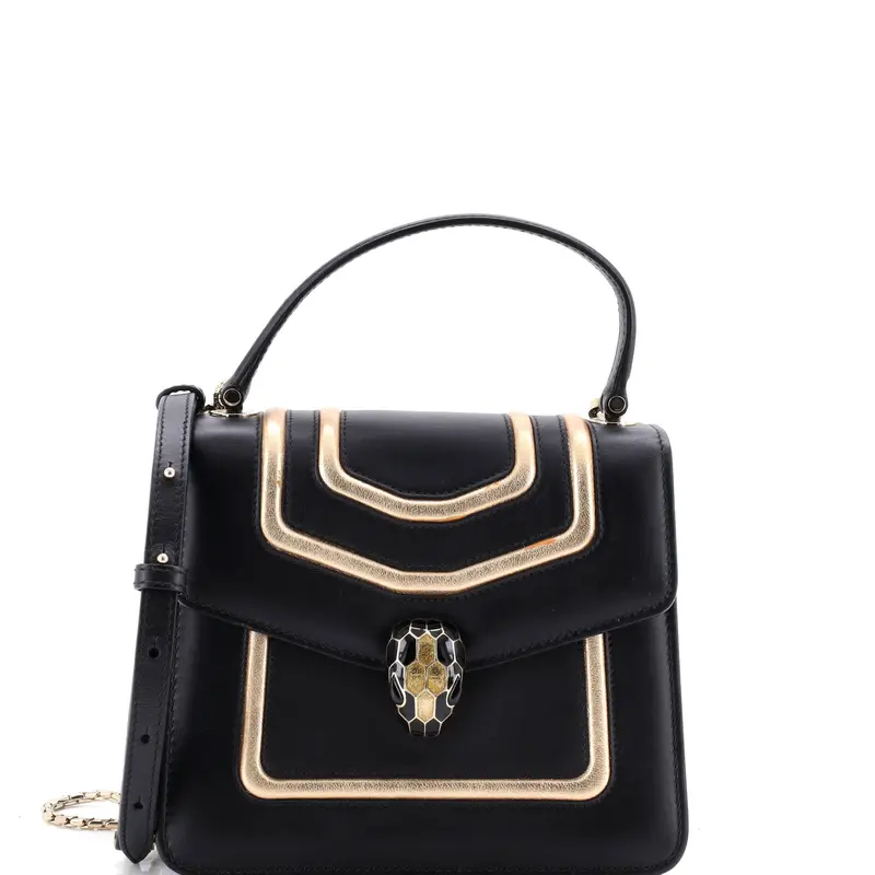 Serpenti Forever Top Handle Bag Leather Small 1