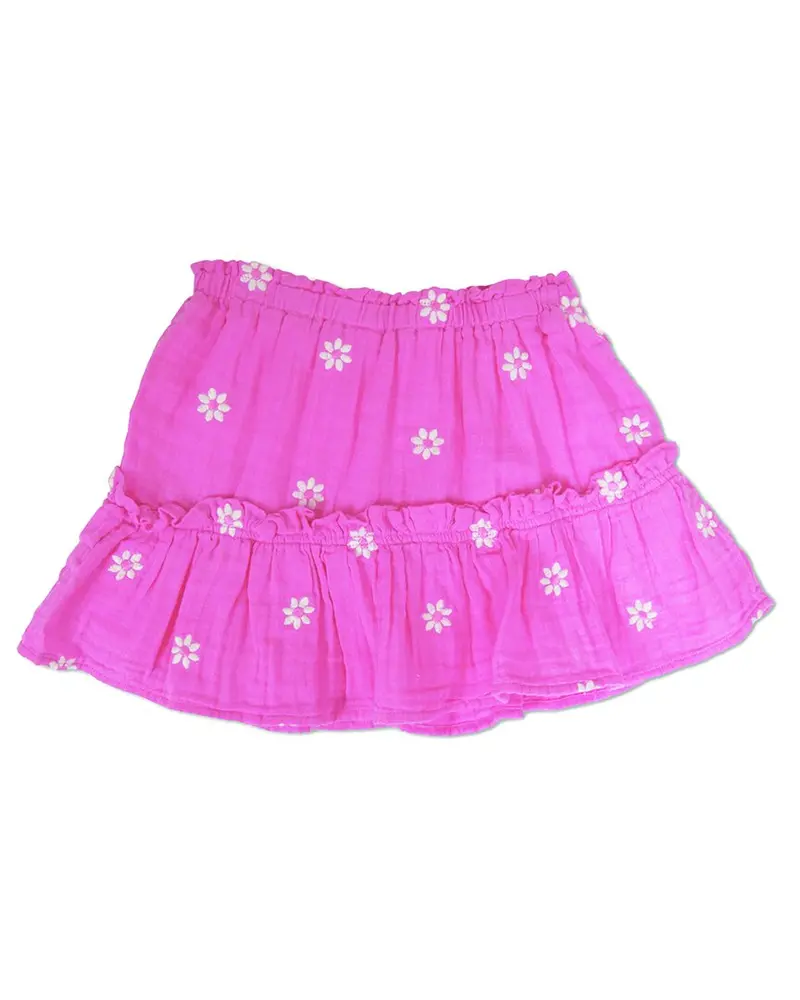 Shade Critters Embroidered Gauze Ruffle Skirt 1