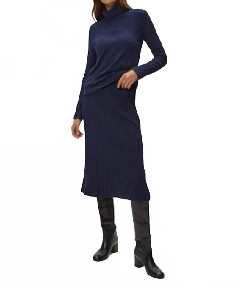 Shania Midi Skirt In Blue 1