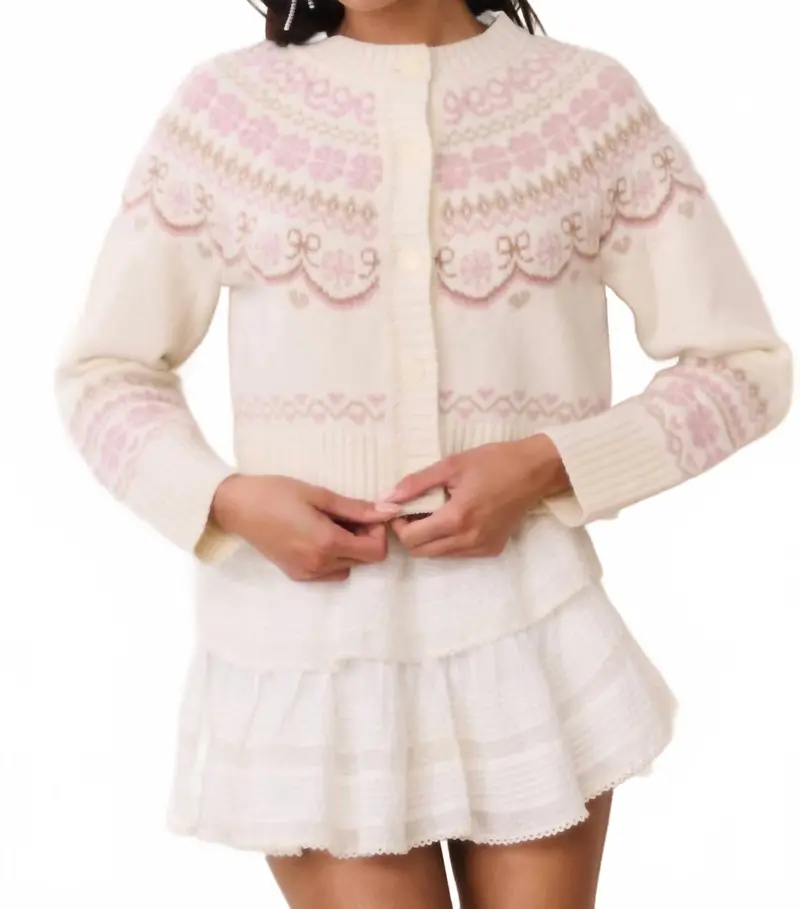 Shantae Cardigan In Pink Champagne 1