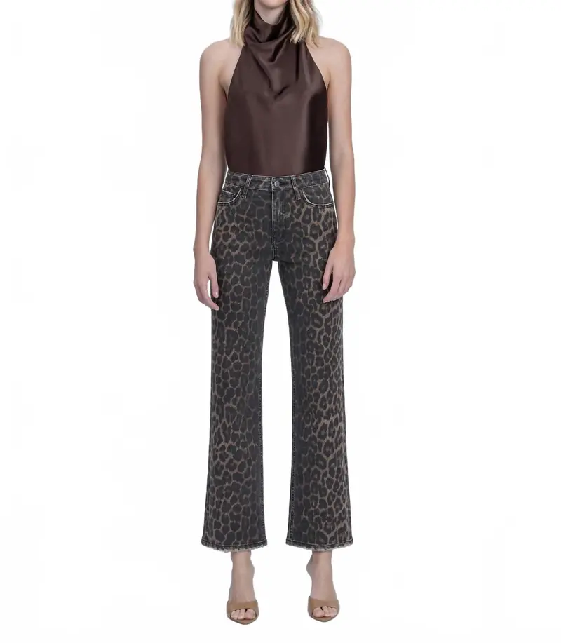 Shayla High Rise Jeans In Leopard 1