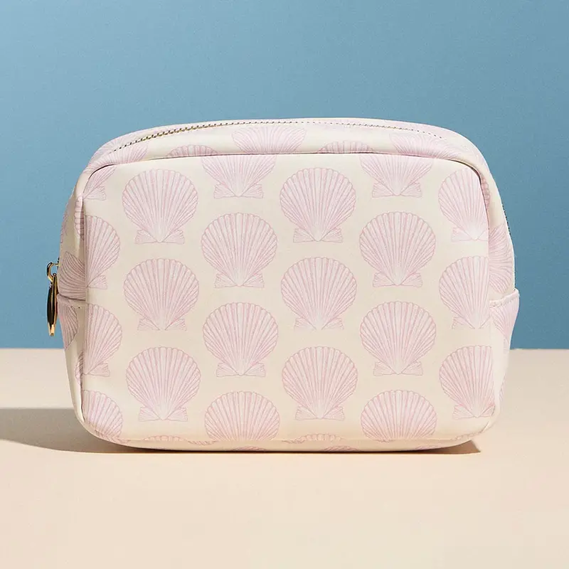 Shell Pattern Print Portable Cosmetic Pouch Bag 1
