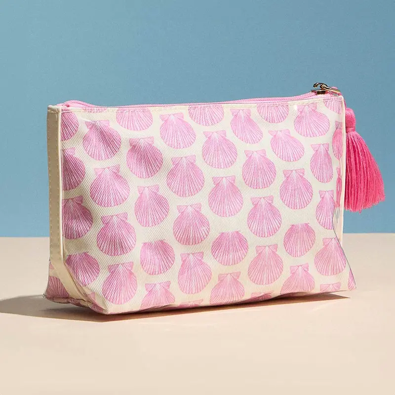 Shell Pattern Tassel Multi Purpose Portable Pouch Bag 1