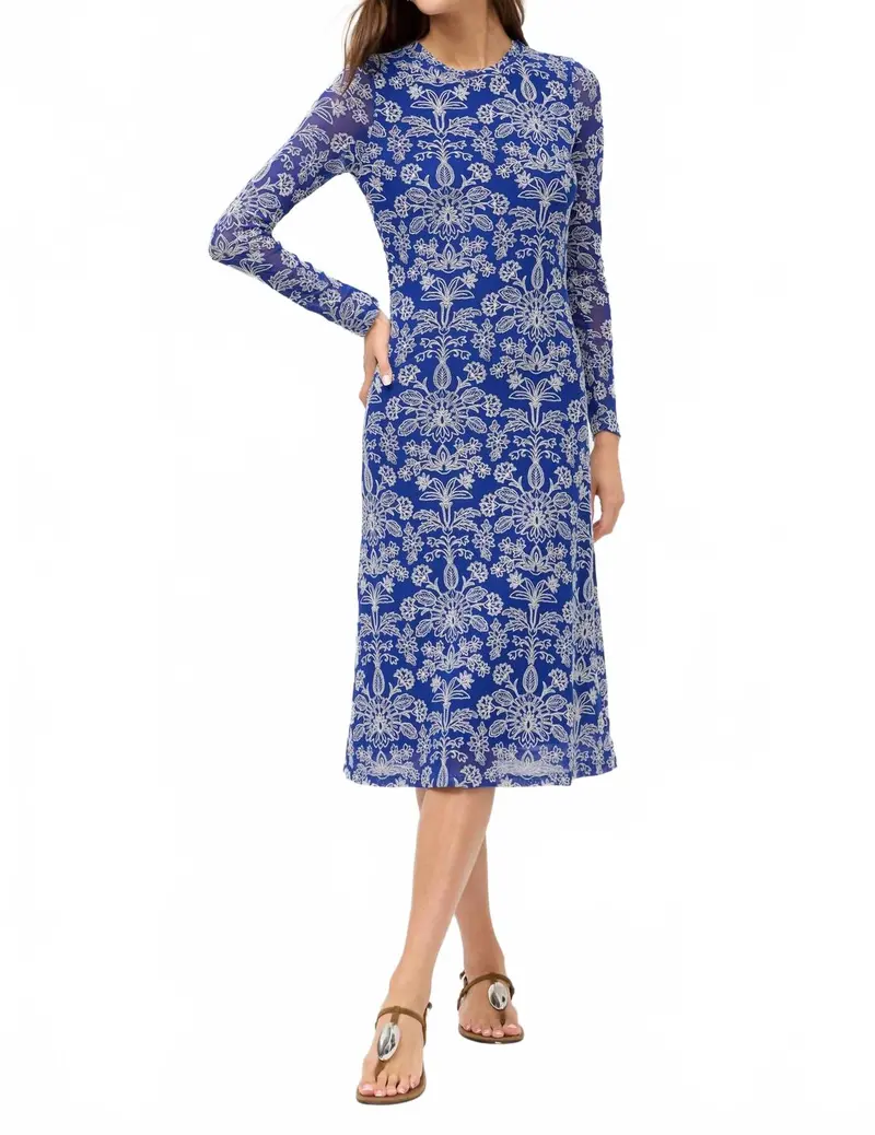 Shelly Midi Mesh Dress In Klaudia 2