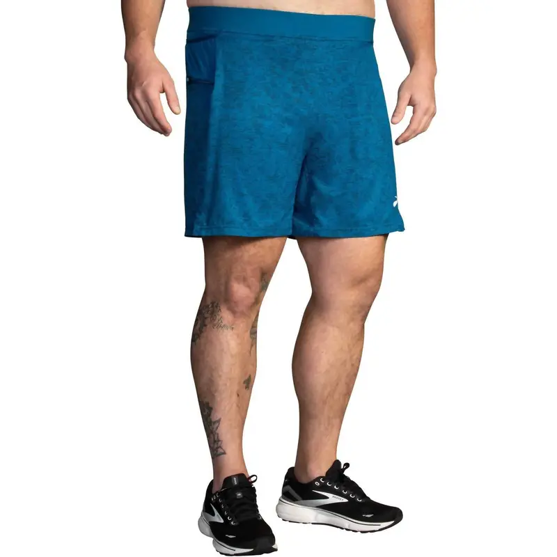 Sherpa 7" 2-In-1 Shorts In Dark Ocean Terrain Print 1