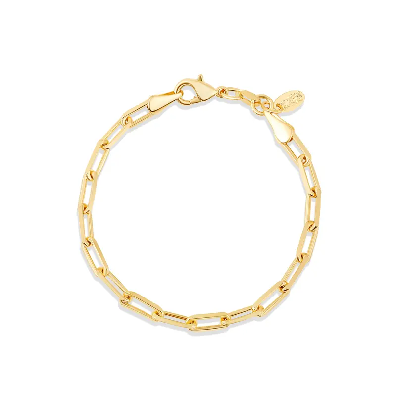 Shymi 5Mm Paper Clip Chain Bracelet — 18K Gold-Filled, Size 6 Or 7, Day To Night 1