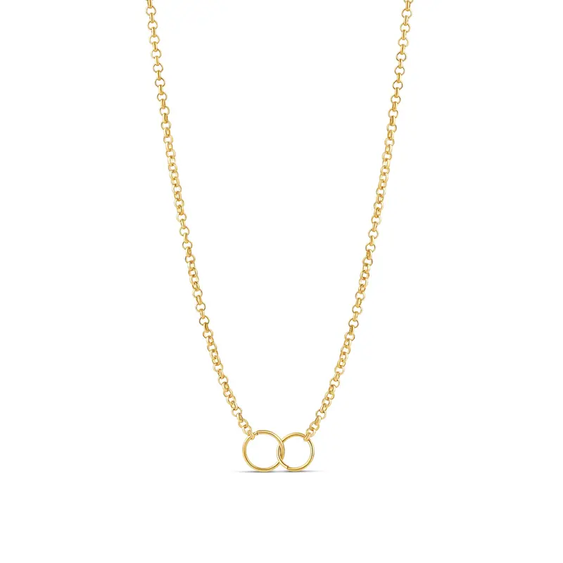 Shymi Infinity Chain Necklace — 18K Gold-Filled, Lightweight 16” Everyday Style 1