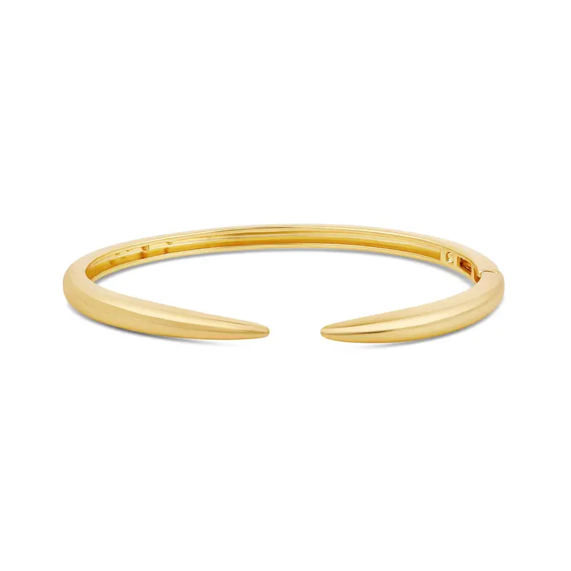 Shymi Solid Claw Cuff Bangle — 18K Gold-Filled, Rhodium Plated, Cubic Zirconia, Day To Night, Open Bangle 1