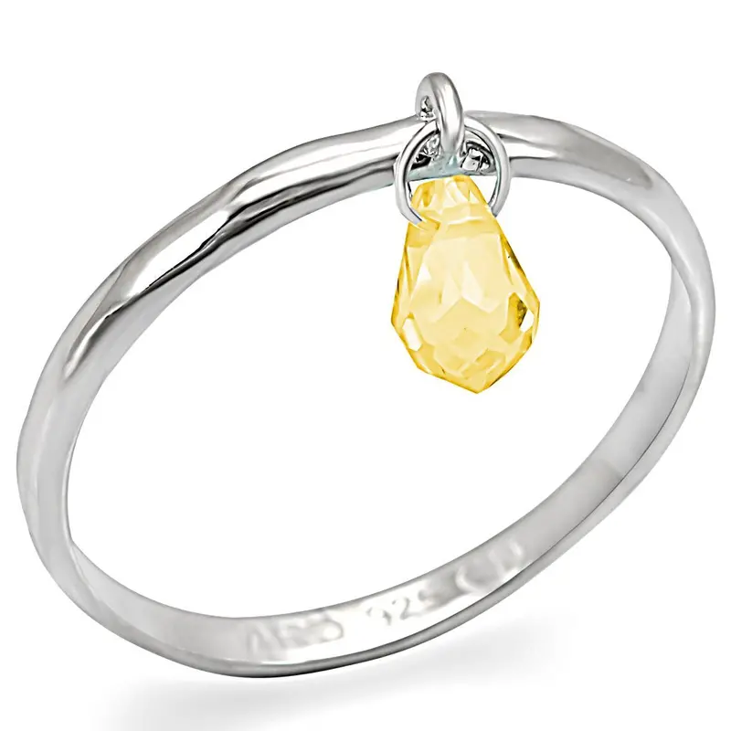 Silver 925 Sterling Silver Ring With Genuine Stone In Topaz 1