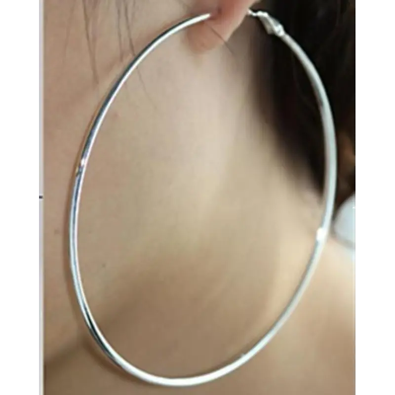 Silver Brass Earrings With No Stone 1