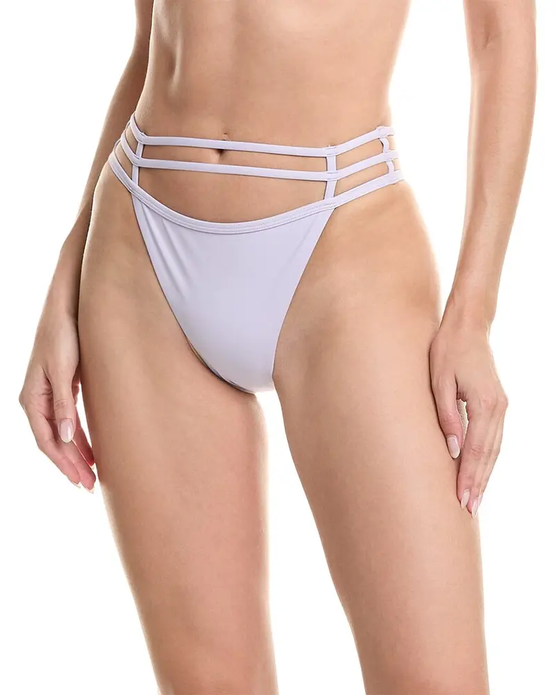 Simkhai Amenda Strappy Solid Bikini Bottom 1