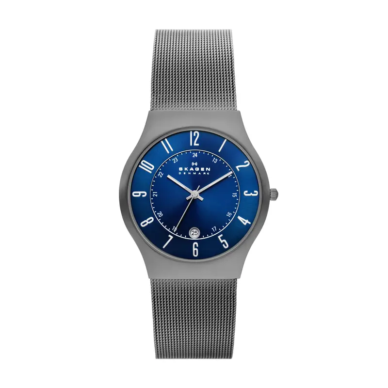 Skagen Men's Sundby Titanium, Three-Hand Date Charcoal Watch 1
