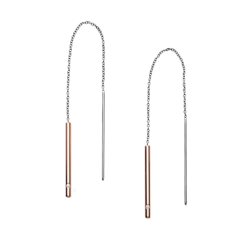 Skagen Women's Kariana Two-Tone Threader Earrings 1