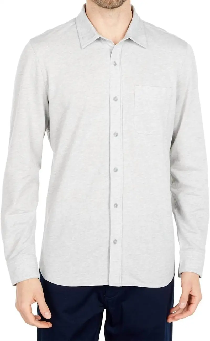 Slater Button Down Shirt In Heather Grey 1