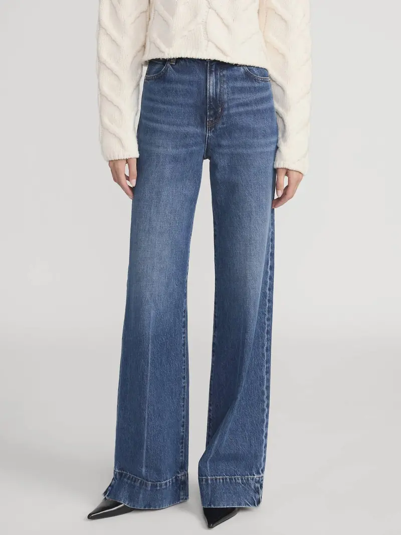Slice High Rise Flare Jean In Headliner 1