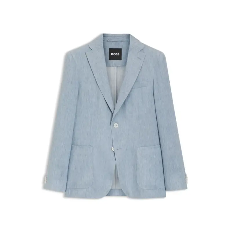 Slim-Fit Jacket In A Linen Blend 1