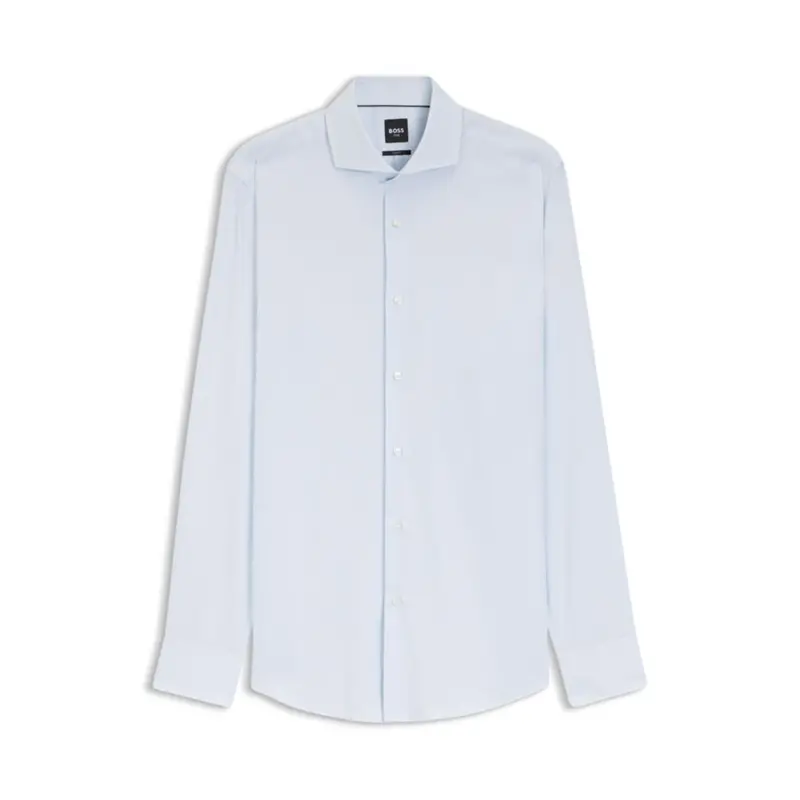 Slim-Fit Shirt In A Structured Cotton Blend 1