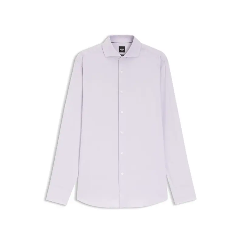 Slim-Fit Shirt In A Structured Cotton Blend 1