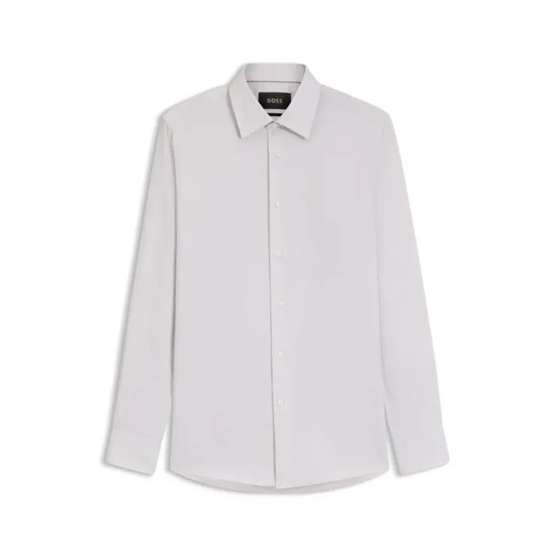 Slim-Fit Shirt In Italian-Made Structured Cotton 1