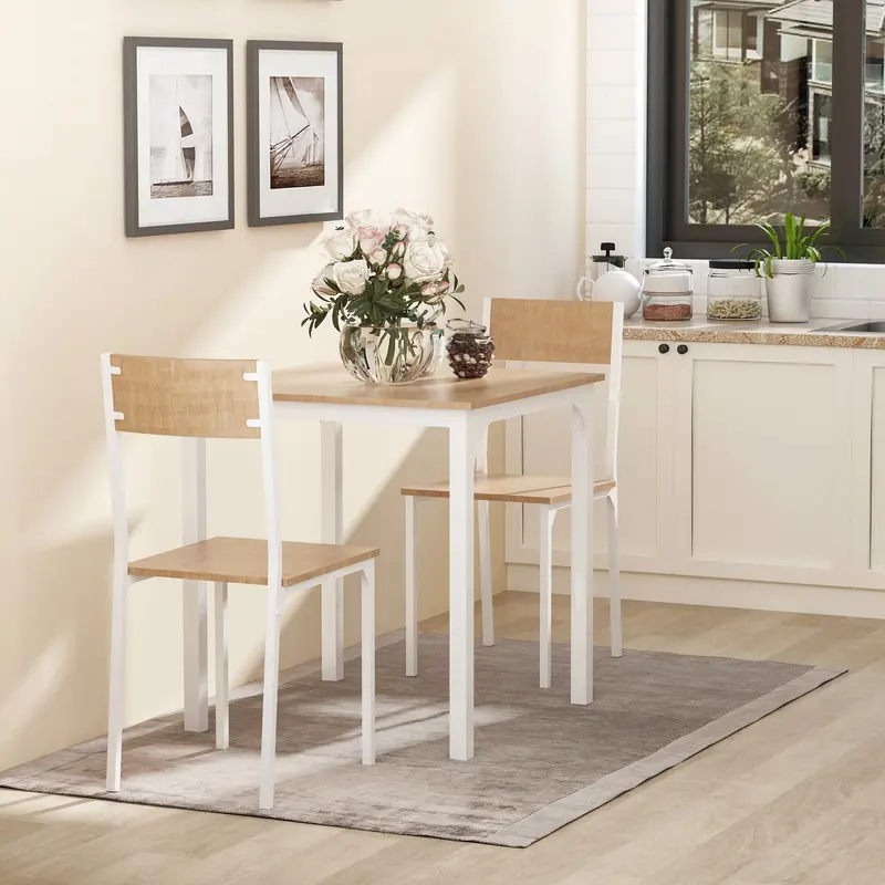 Small Space Dining Table Set With 2 Chairs 2