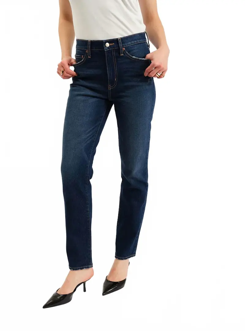 Smarty Pants High Rise Slim Straight Jeans In Vintage Ink 1