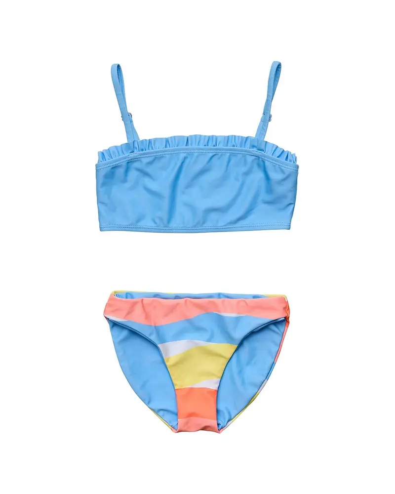 Snapper Rock Good Vibes Frilled Bandeau Bikini 1
