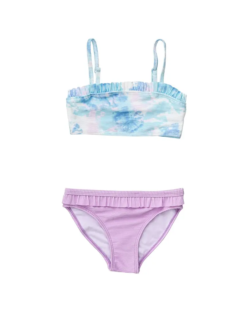 Snapper Rock Sky Dye Frilled Bandeau Bikini 1