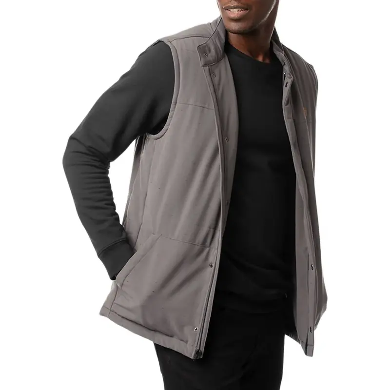 Snowbody Better Golf Vest In Gray Pinstripe 1