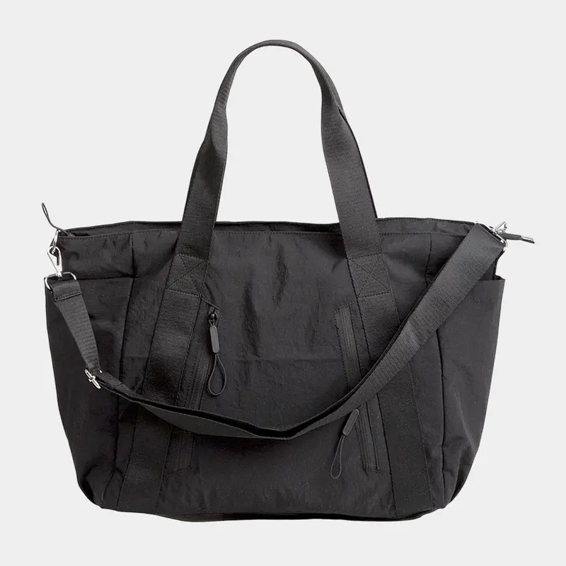 Solid Spacious Multi Compartment Carryall Tote Bag 1